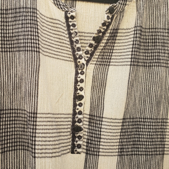 Lucky brand long sleeve henly neck shirt sz L - Picture 3 of 7